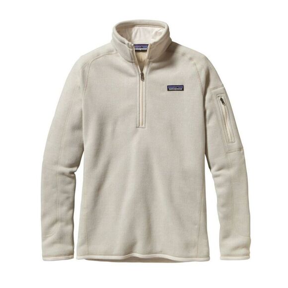 Patagonia Better Sweater Women's Large Beige Knit Fleece Quarter Zip Gorpcore - Picture 1 of 7